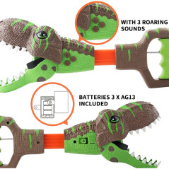 DINOBROS Dinosaur Chomper Toy with Roar Sounds & Light T-Rex Claw
