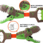 DINOBROS Jouet Dinosaure T-Rex avec 3 sons rugissants, lumière et pince préhenseur Jurassic pour enfants DINOBROS Jouet Dinosaure T-Rex avec 3 sons rugissants, lumière et pince préhenseur Jurassic pour enfants
