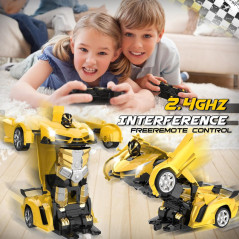 Transform Remote Control Car Toy for Boys 4-12 | Drift RC Car Yellow