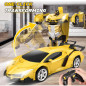 Transform RC Car for Boys 4-12, Yellow Drift Toy with One-Button Transform, 360° Rotation, 2.4GHz, 1:18 Scale Transform RC Car for Boys 4-12, Yellow Drift Toy with One-Button Transform, 360° Rotation, 2.4GHz, 1:18 Scale