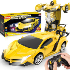 Transform Remote Control Car Toy for Boys 4-12 | Drift RC Car Yellow