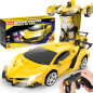 Transform RC Car for Boys 4-12, Yellow Drift Toy with One-Button Transform, 360° Rotation, 2.4GHz, 1:18 Scale Transform RC Car for Boys 4-12, Yellow Drift Toy with One-Button Transform, 360° Rotation, 2.4GHz, 1:18 Scale