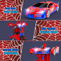 Voiture Télécommandée Spider Transform 2.4GHz, Lumières Bicolores, Rotation 360°, Déformation Instantanée, Jouet Garçons 3-12 An Voiture Télécommandée Spider Transform 2.4GHz, Lumières Bicolores, Rotation 360°, Déformation Instantanée, Jouet Garçons 3-12 An
