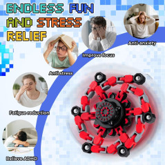 12PCS Transformable Deformable Fidget Spinner DIY Robot Toys for Kids Adults Sensory Party Favors Gifts