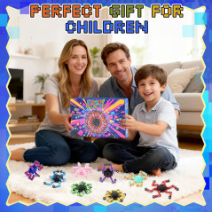 12PCS Transformable Fidget Spinners – DIY Sensory Toys for Kids & Adults