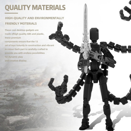 Lucky 5.5 Multi-Articular 3D Printed Robot Figure with Upgraded Joints