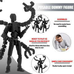 Figurine Robot T 3D Imprimé 13 Actions | Articulations Serrées