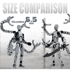 Figurine Robot T 3D Imprimé 13 Actions | Articulations Serrées