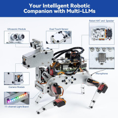 SunFounder PiDog AI Robot Dog Kit for Raspberry Pi – Voice & Video AI