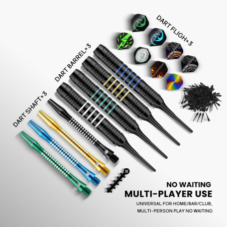 12Pcs Soft Tip Dart Set with Aluminum Shafts & Flights – Ideal for Beginners & Pros
