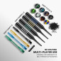 Set de 12 Fléchettes Soft Tip 18g avec 4 Axes Aluminium Colorés, 8 Plumes, Conseils de Rechange - Pour Débutants & Pros Set de 12 Fléchettes Soft Tip 18g avec 4 Axes Aluminium Colorés, 8 Plumes, Conseils de Rechange - Pour Débutants & Pros