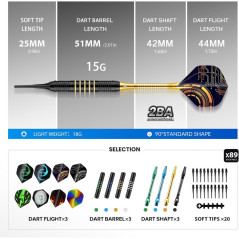 12Pcs Soft Tip Dart Set with Aluminum Shafts & Flights – Ideal for Beginners & Pros