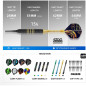 Set de 12 Fléchettes Soft Tip 18g avec 4 Axes Aluminium Colorés, 8 Plumes, Conseils de Rechange - Pour Débutants & Pros Set de 12 Fléchettes Soft Tip 18g avec 4 Axes Aluminium Colorés, 8 Plumes, Conseils de Rechange - Pour Débutants & Pros