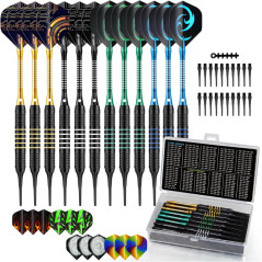 12Pcs Soft Tip Dart Set with Aluminum Shafts & Flights – Ideal for Beginners & Pros