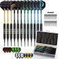 12Pcs Soft Tip Dart Set 18g with 4 Color Aluminum Shafts, 8 Flights & Replacement Tips for Electronic Boards 12Pcs Soft Tip Dart Set 18g with 4 Color Aluminum Shafts, 8 Flights & Replacement Tips for Electronic Boards