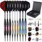Turnart Professional Soft Tip Dart Set – 9 Plastic Tips 18g, 50 Extras, Shafts, Flights, Tool Kit & Case Turnart Professional Soft Tip Dart Set – 9 Plastic Tips 18g, 50 Extras, Shafts, Flights, Tool Kit & Case