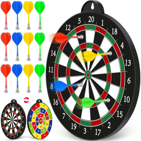 Magnetic Dart Board with 12 Darts - Fun Indoor Game & Party Gift for Boys Ages 5-12