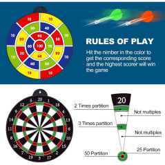 Dart Board with 12 Magnetic Darts – Fun Indoor Game & Gift for Kids 5-12