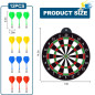 Magnetic Dart Board with 12 Darts - Fun Indoor Game & Party Gift for Boys Ages 5-12