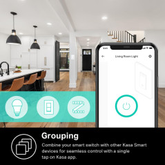 Kasa Smart Dimmer Switch HS220P3 3-Pack, Single Pole, Neutral Required, Wi-Fi, Alexa & Google Home, No Hub