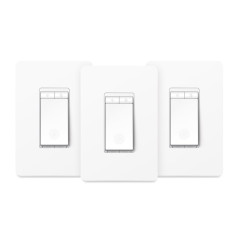 Kasa Smart Dimmer Switch HS220P3 3-Pack – Wi-Fi, Alexa & Google Home