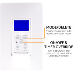 GE 7-Day Digital Timer Switch - Auto Sunrise/Sunset, Programmable Schedules