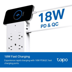 Tapo P306 Smart Plug Extender with USB-C, Surge Protector & Night Light