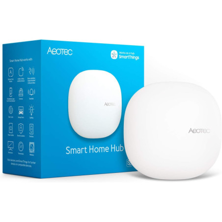Aeotec Smart Home Hub - Z-Wave, Zigbee, Matter Gateway, SmartThings Compatible, Alexa & Google Assistant Ready