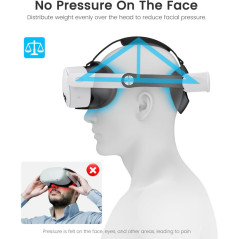 Kawaye Adjustable Halo Strap for Meta Quest 3S/Quest 2/Quest 3 VR Headset