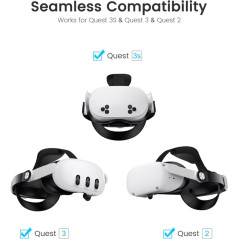 Kawaye Sangle Ajustable Halo pour Meta Quest 3S/2/3 VR