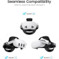 Sangle de tête Kawaye réglable pour Meta Quest 3S/3/2, remplacement Elite Strap, soutien et confort améliorés Sangle de tête Kawaye réglable pour Meta Quest 3S/3/2, remplacement Elite Strap, soutien et confort améliorés