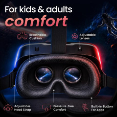 3D VR Headset for Kids with Android Remote | VR Goggles for iPhone & Android