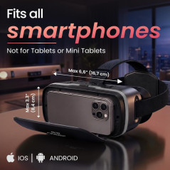 3D VR Headset for Kids with Android Remote | VR Goggles for iPhone & Android