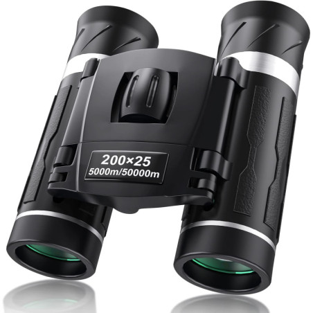 200x25 High Powered Compact Waterproof Binoculars for Adults & Kids – Mini Pocket Size for Outdoor Activities