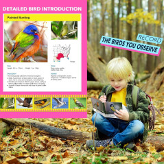 Jumelles pour Enfants 3-7 Ans - Observation Oiseaux, Camping, Randonnée - Cadeau Anniversaire Extérieur