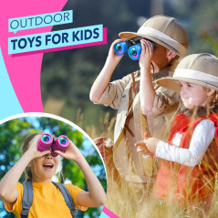 LET'S GO! Kids Binoculars for Bird Watching & Outdoor Fun Ages 3-7