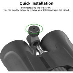 Binocular Tripod Adapter with 1/4-Inch Threading Aluminum Mount (Model S1)