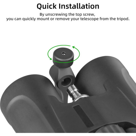 Binocular Tripod Adapter | 1/4 Inch Aluminium Mount for Binoculars