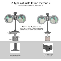 Binocular Tripod Adapter | 1/4 Inch Aluminium Mount for Binoculars