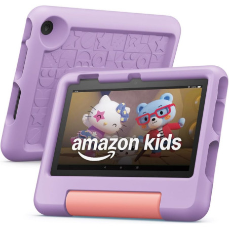 Amazon Fire 7 Kids Tablet (Newest) 7 Purple, Ages 3-7, Ad-Free, Parental Controls, 10-Hour Battery, 16GB