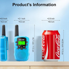 Walkie Talkies Enfants 3-12 Ans – Portée 3 Miles Jeu Extérieur