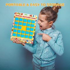 Memory Matching Game for Kids Ages 3-8 | Travel Toy for Toddlers, Road Trips, Airplane & Camping Gifts
