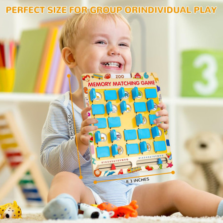 Memory Matching Game for Kids Ages 3-8 | Travel Toy for Toddlers, Road Trips, Airplane & Camping Gifts