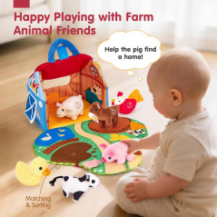 Hahaland Baby Toys 6-12 Months | 6PCS Farm Animal Sound Montessori Toys