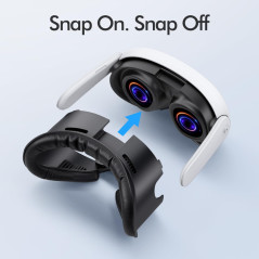 Meta Quest 3 Face Pad Replacement - PU Leather Foam Cushion Cover for Oculus Quest 3, Sweat-Proof Black