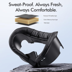 Meta Quest 3 Face Pad Replacement - Sweet-Proof PU Leather Cushion