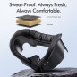 Housse Faciale Anti-Sueur en Cuir PU Noir pour Meta Quest 3 - Coussin Mousse Confort Oculus Quest 3 Housse Faciale Anti-Sueur en Cuir PU Noir pour Meta Quest 3 - Coussin Mousse Confort Oculus Quest 3