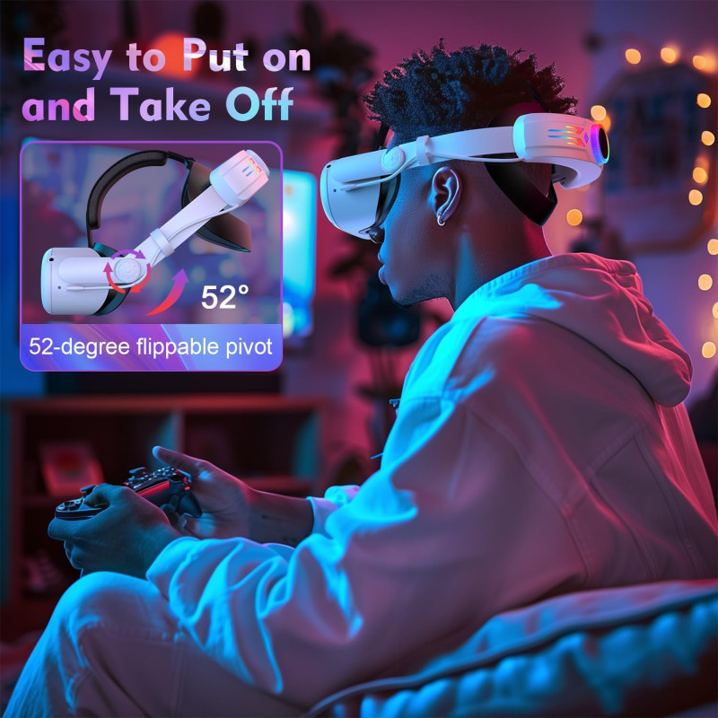 Batterie RGB 12000mAh & Sangle Elite pour Oculus Quest 2