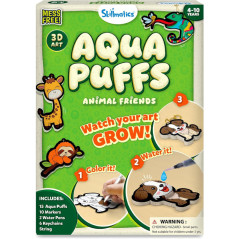 Skillmatics Aqua Puffs Animals Art & Craft Kit – Mess-Free DIY Keychains for Kids