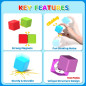Magnetic Building Blocks Large 12 PCS, 1.65 Stacking Cubes Toddler Montessori Sensory Travel Toys Gifts Magnetic Building Blocks Large 12 PCS, 1.65 Stacking Cubes Toddler Montessori Sensory Travel Toys Gifts